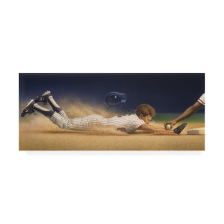 Dan Craig 'Baseball Player' Canvas Art,8x19